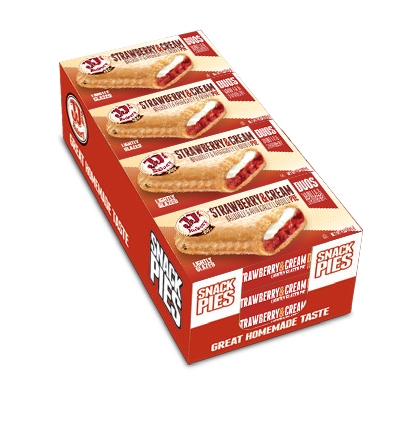 JJs Bakery Duos Strawberry and Cream Pie -- 48 per case.