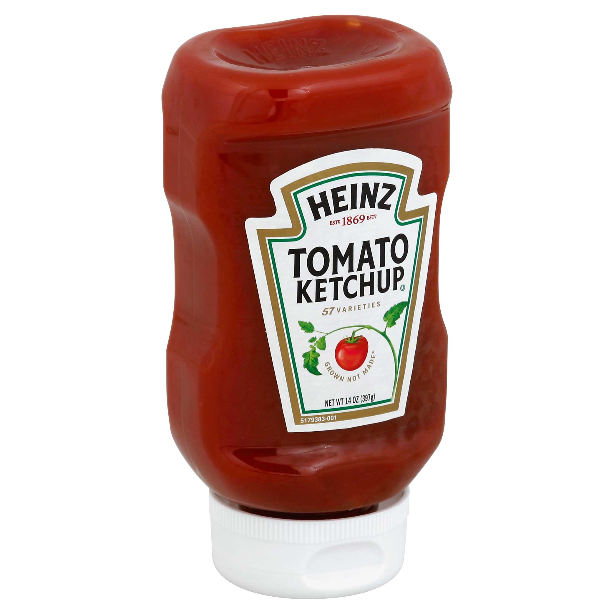 Heinz Stay Clean Cap Tomato Ketchup, 14 Ounce -- 16 per case.