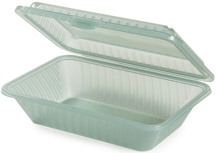 GET Enterprises Eco Takeouts Polypropylene Jade Half Size Food Container, 9 x 6.5 inch -- 12 per case
