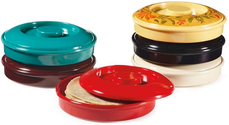 GET Enterprises Brown Tortilla Server with Lid, 7.75 inch -- 24 per case