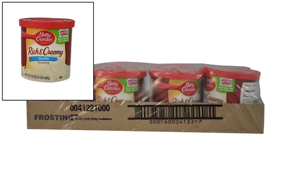 Betty Crocker Rich and Creamy Vanilla Frosting, 16 Ounce -- 8 per case.