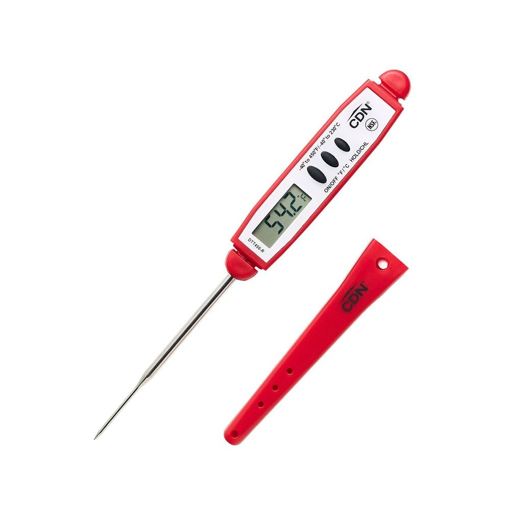 CDN Thin Tip Pocket Thermometer - Red