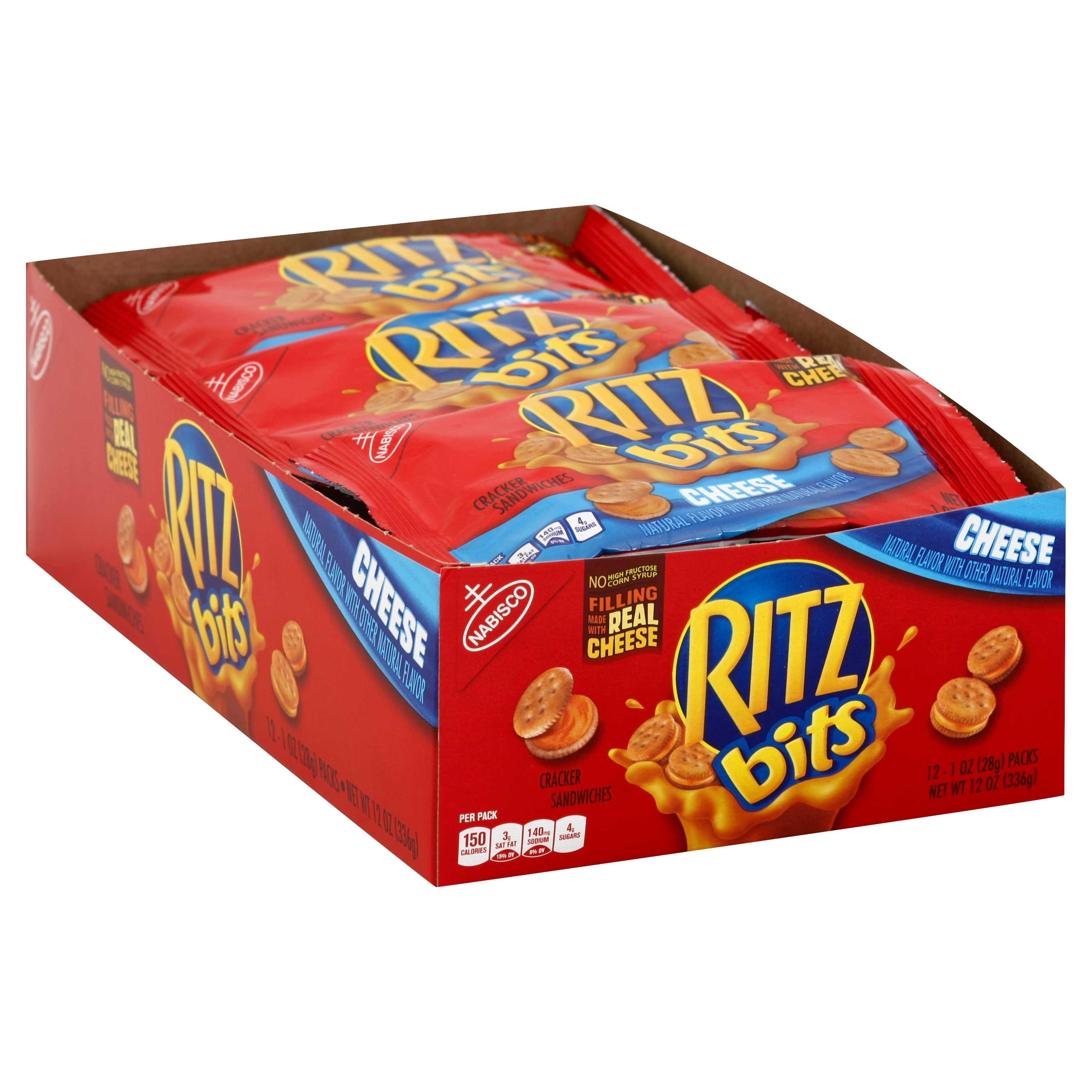 Kraft Ritz Bits Sandwich Cheese Cracker, 1 Ounce -- 48 per case.