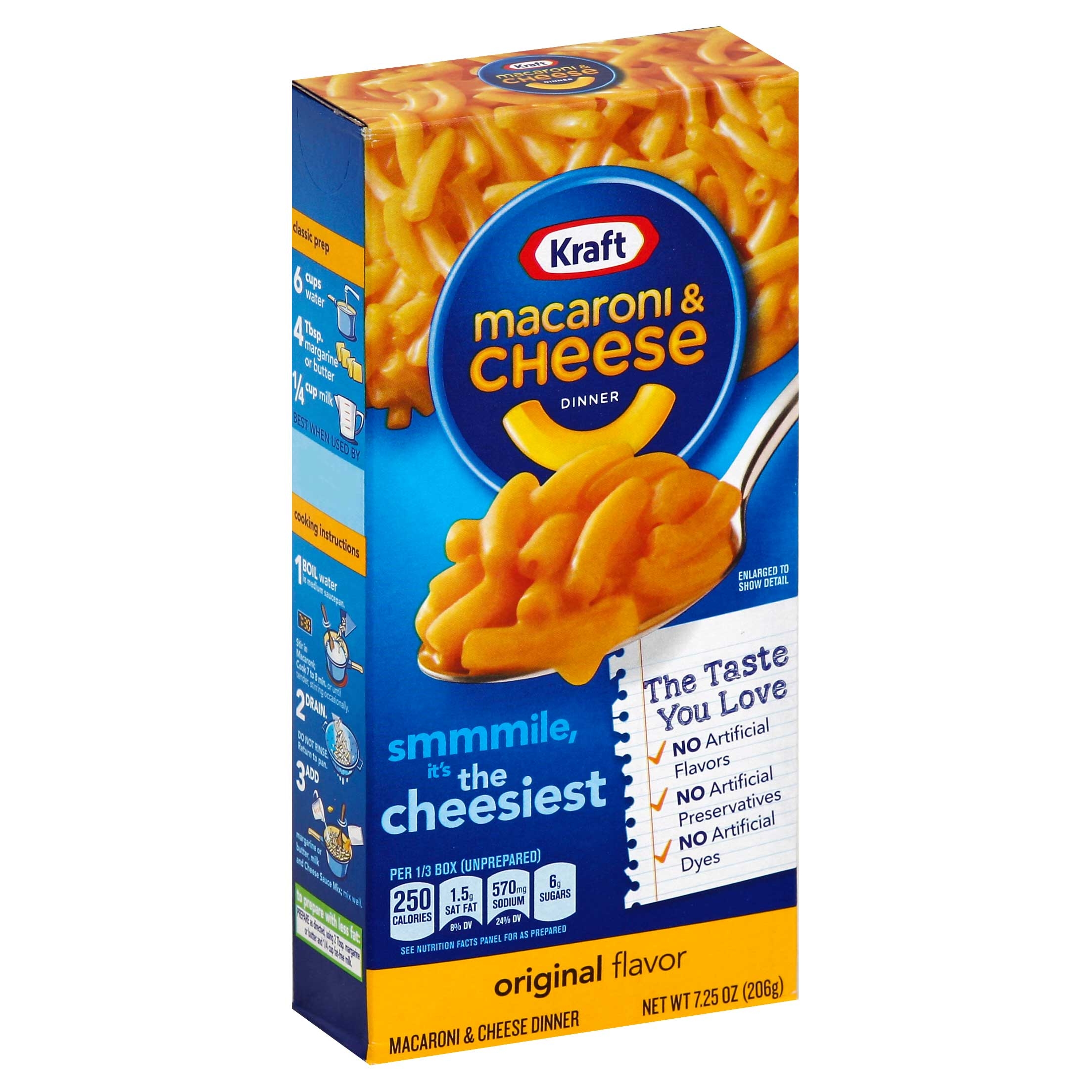 Kraft Dinners Macaroni and Cheese - Entree, 7.25 Ounce -- 35 per case.
