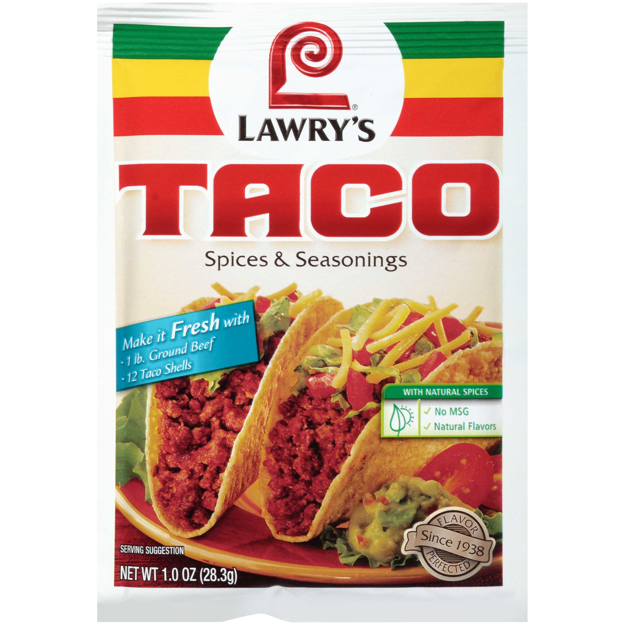 Lawrys Taco Mix, 1 Ounce -- 12 per case.