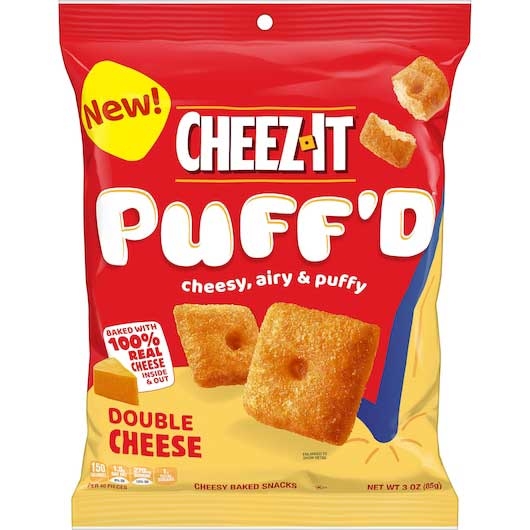 Cheez It Puffed Double Cheese Snacks, 3 Ounce -- 6 per case