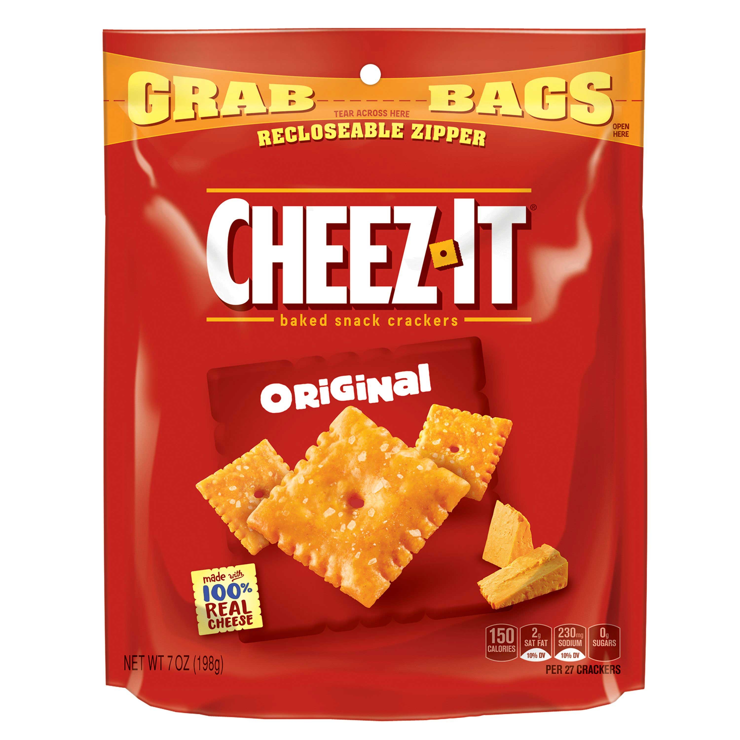 Cheez-It Crackers - 7 oz. grab bag, 6 per case