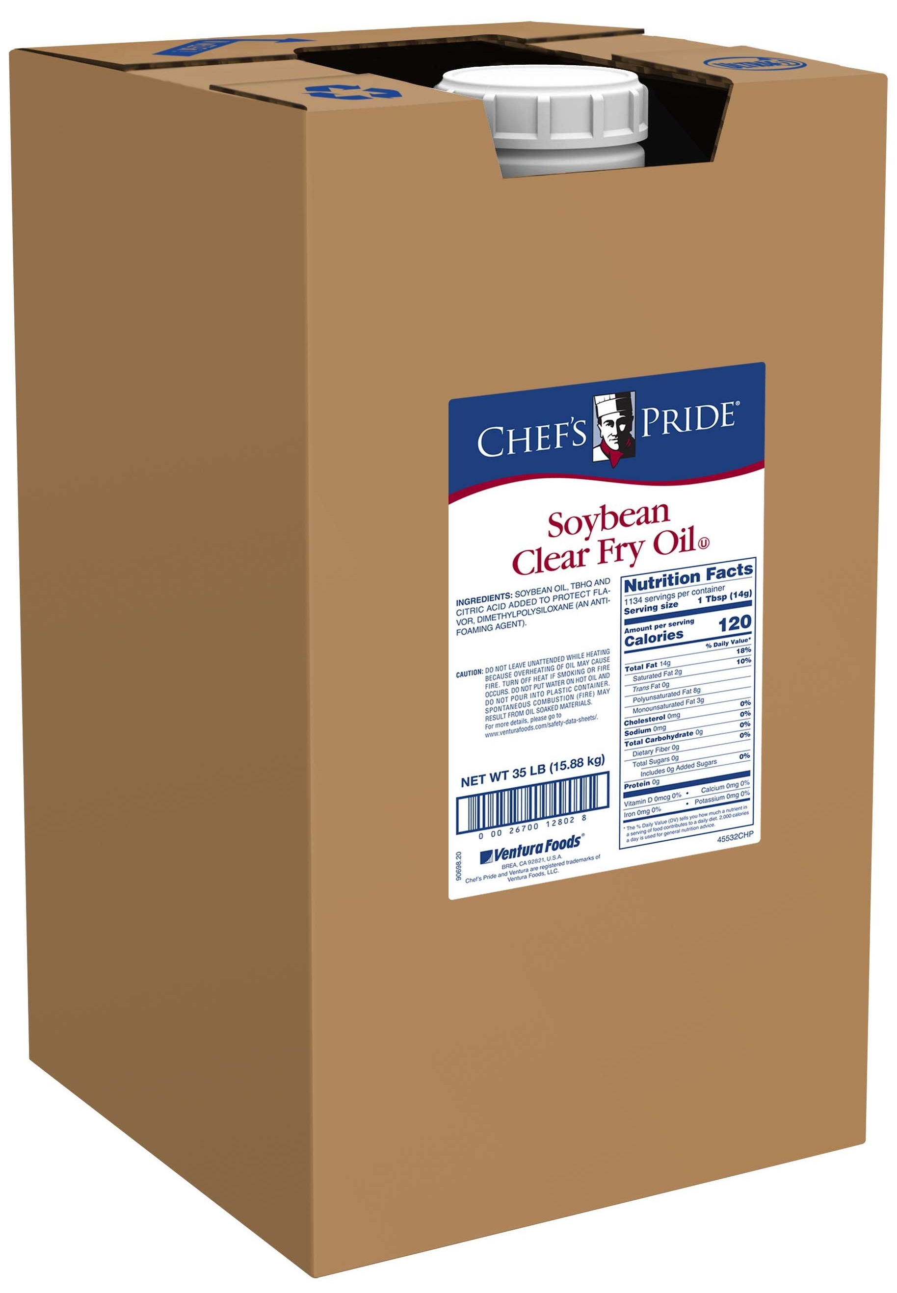 Chefs Pride Clear Fry Shortening Oil, 35 Pound