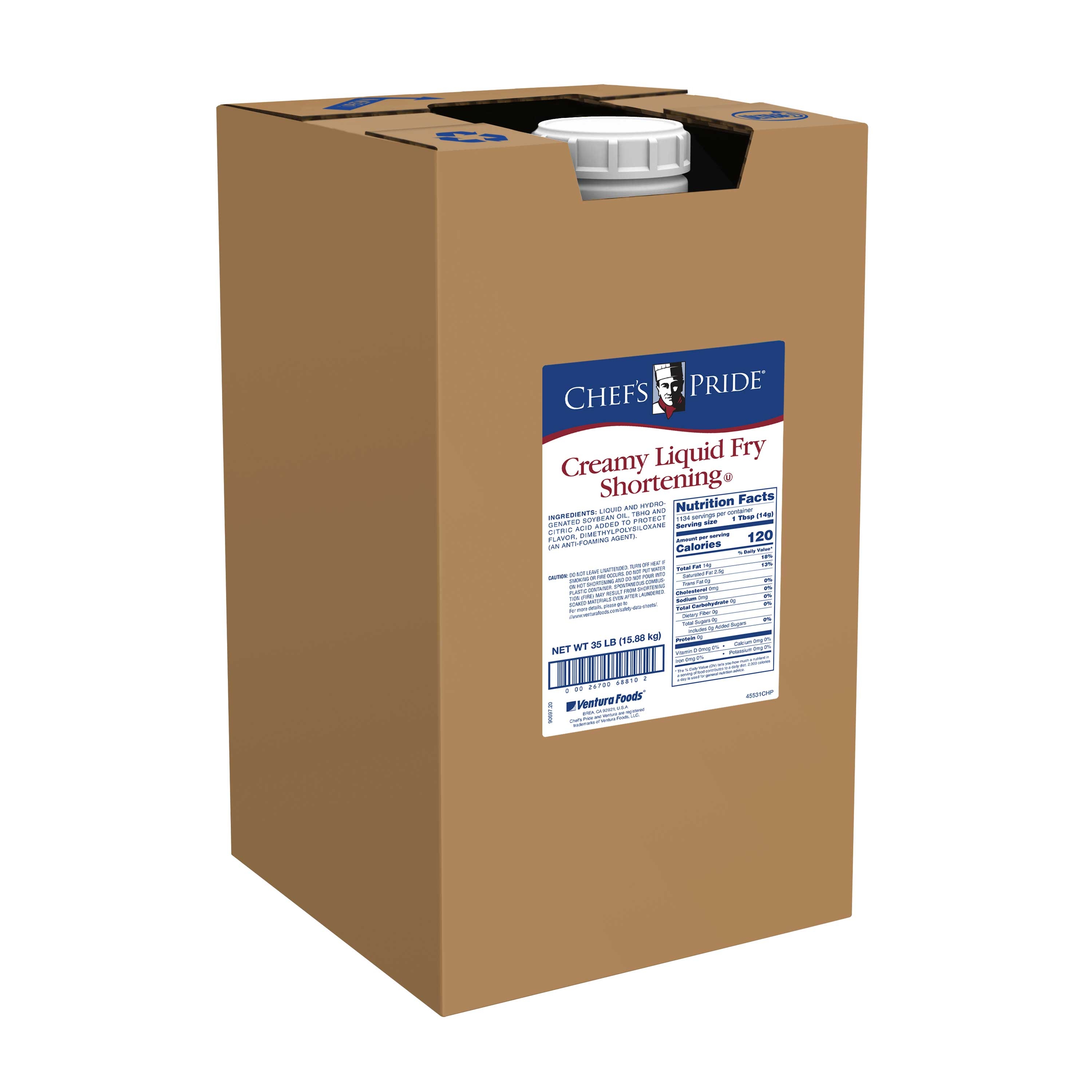 Chef's Pride Creamy Liquid Fry Shortening, 35 pound
