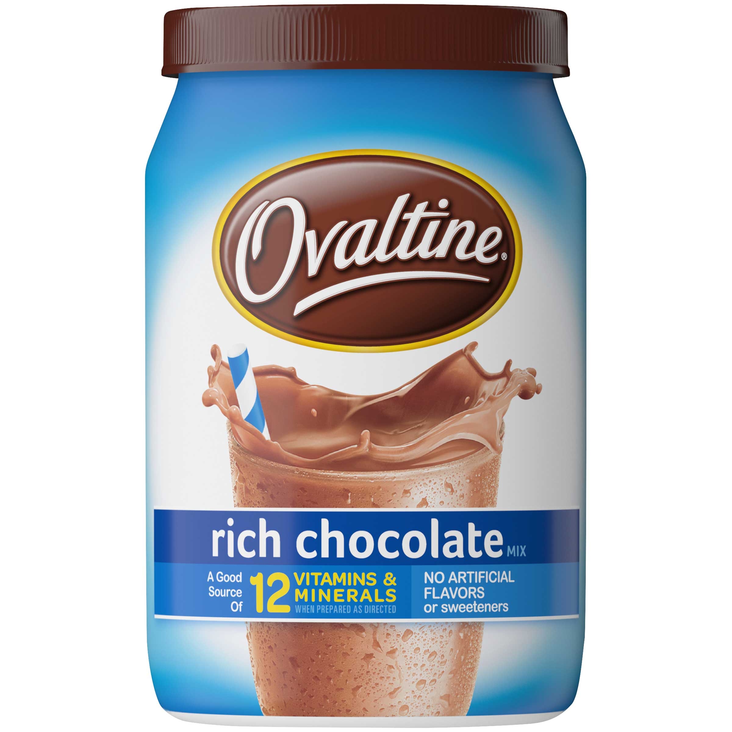 Ovaltine Rich Chocolate Drink Mix, 12 Ounce -- 6 per case.