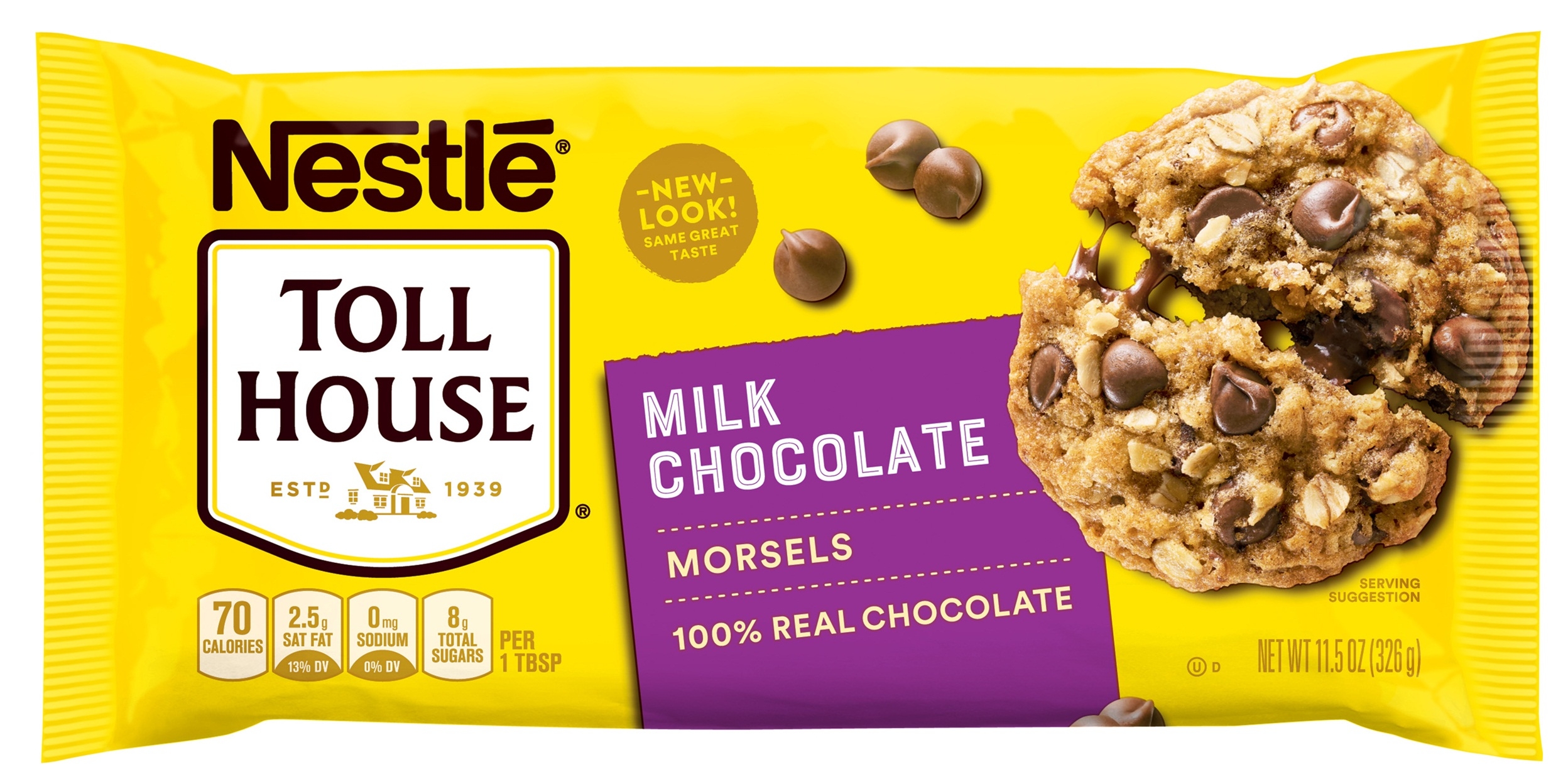 Nestle Toll House Morsels Milk Chocolate, 11.5 Ounce -- 12 per case.