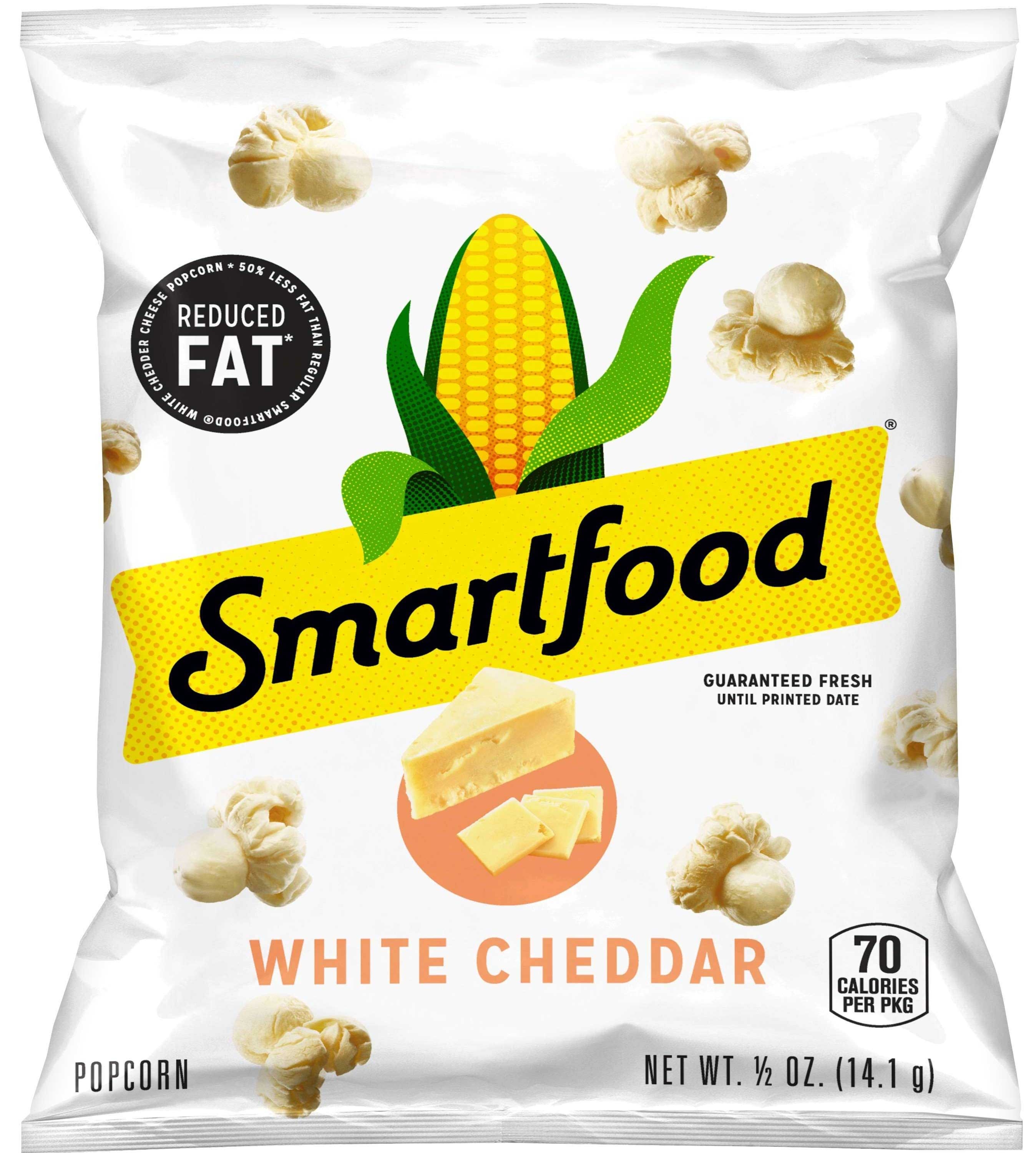 Smartfood Reduced Fat White Cheddar Popcorn, 0.5 Ounce -- 72 per case