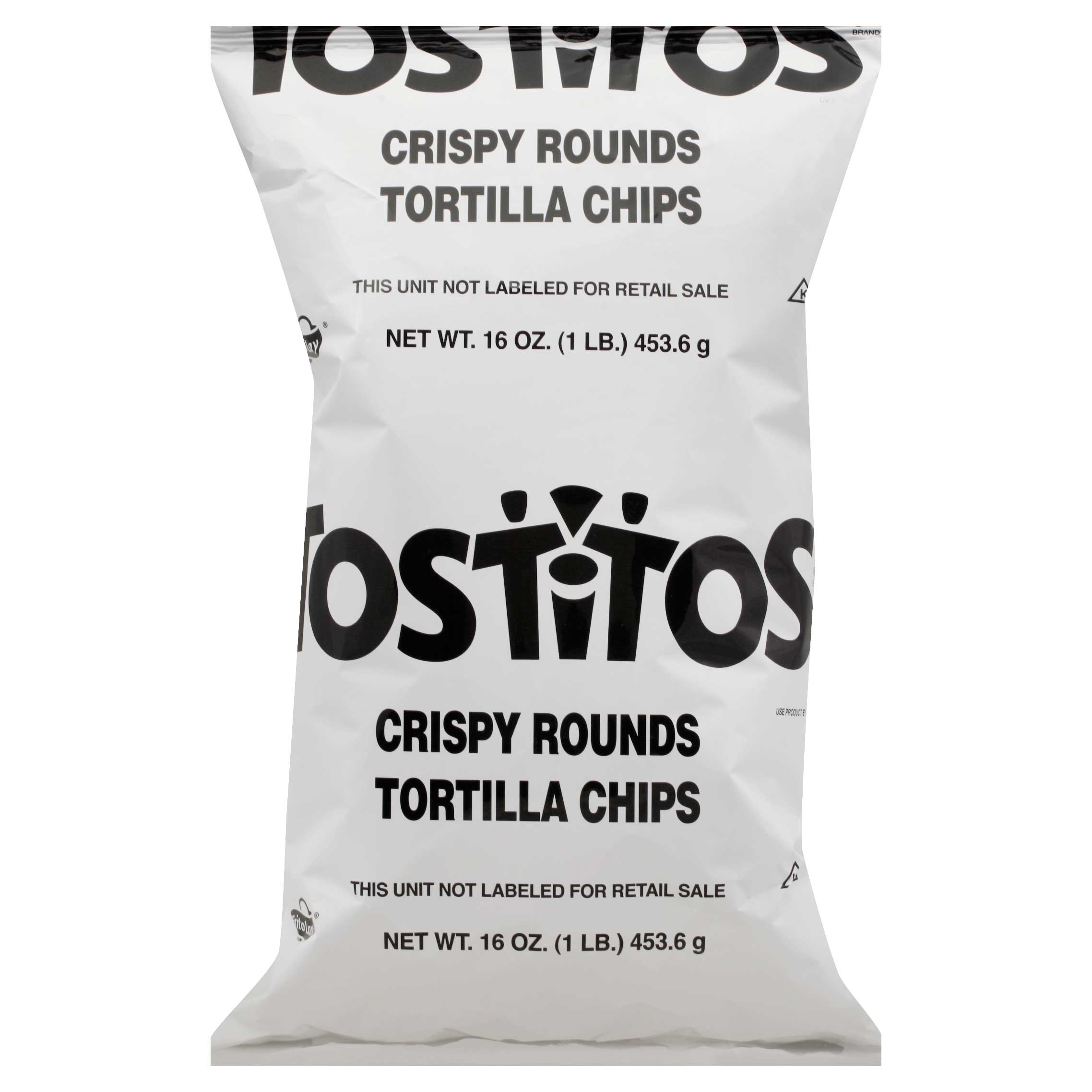 Tostitos Crispy Round Tortilla Chips, 16 Ounce -- 8 per case.