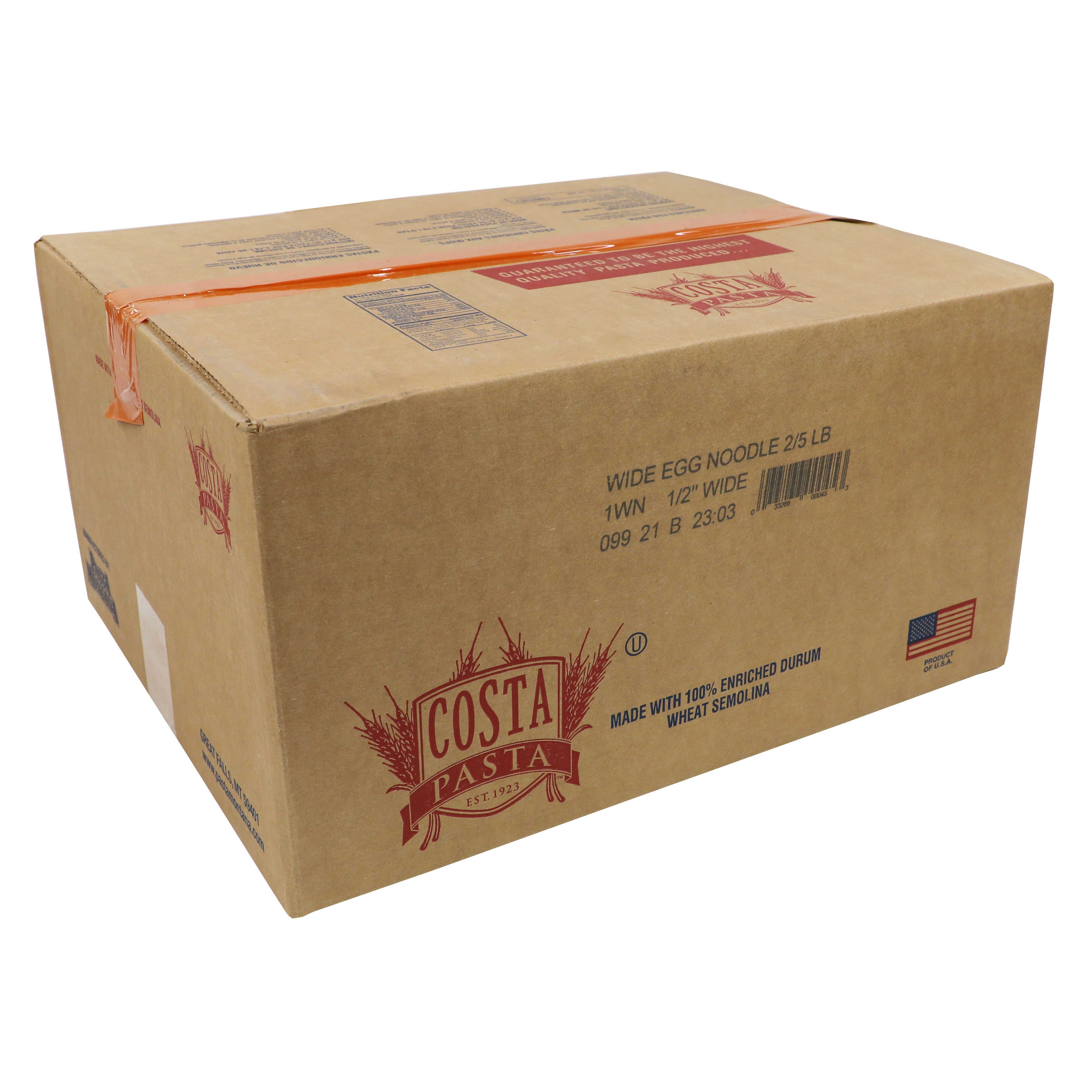 Costa 1/2 inch Wide Egg Noodle, 10 Pound.