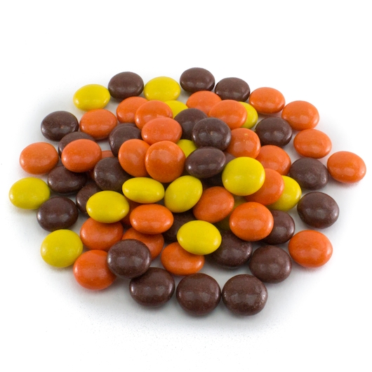 Hersheys Whole Reeses Pieces Candy, 25 Pound.