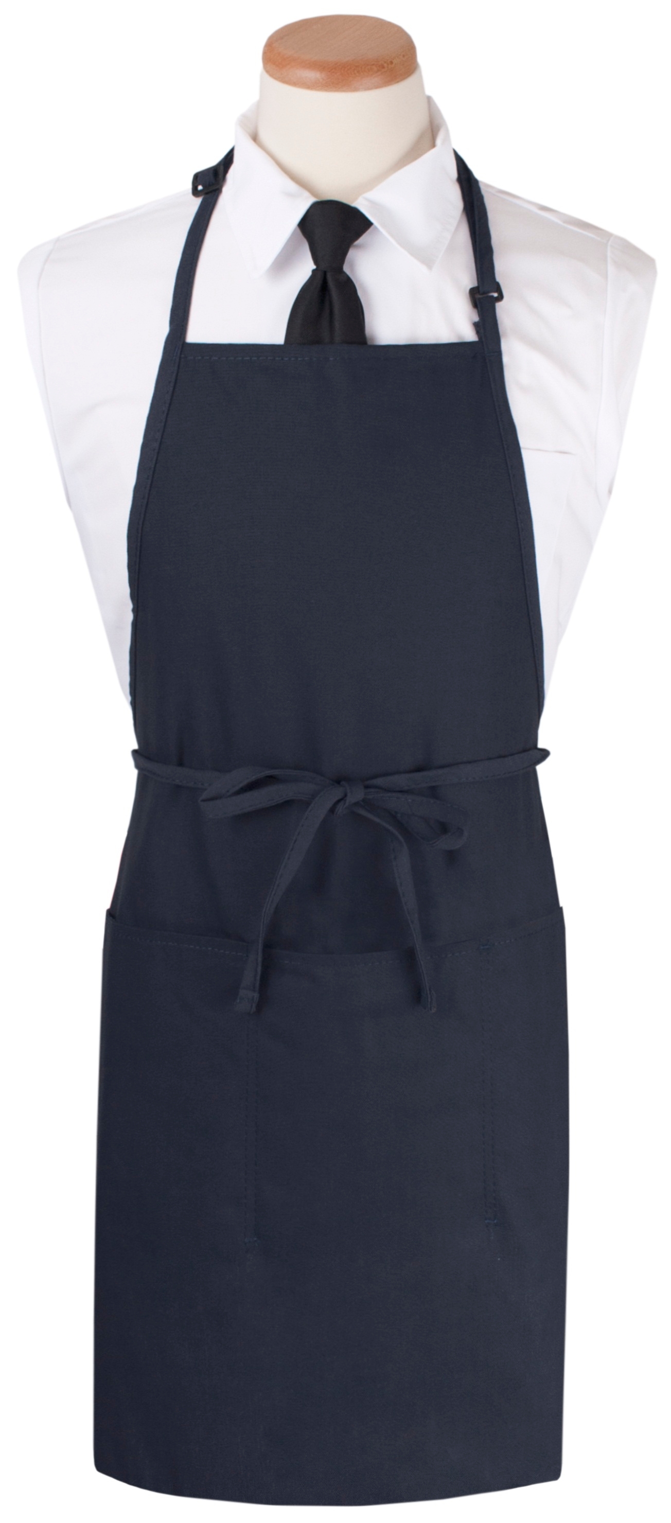 RITZ Chefs Line Navy Extra Long 3 Pockets Bib Apron