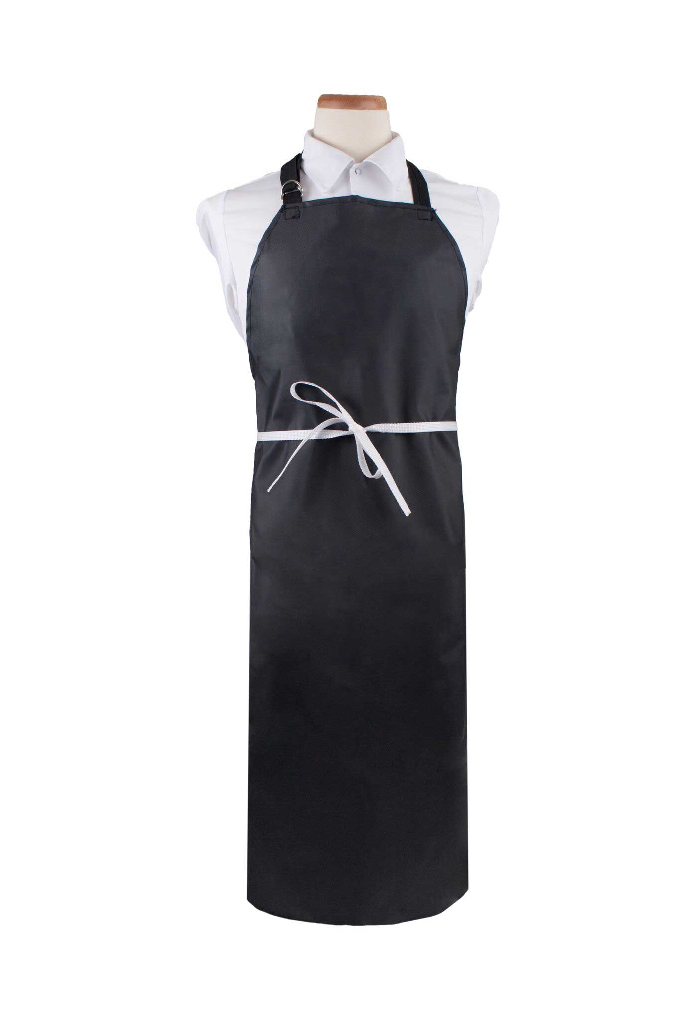 Ritz Chefs Line Black No Pocket Bib Apron