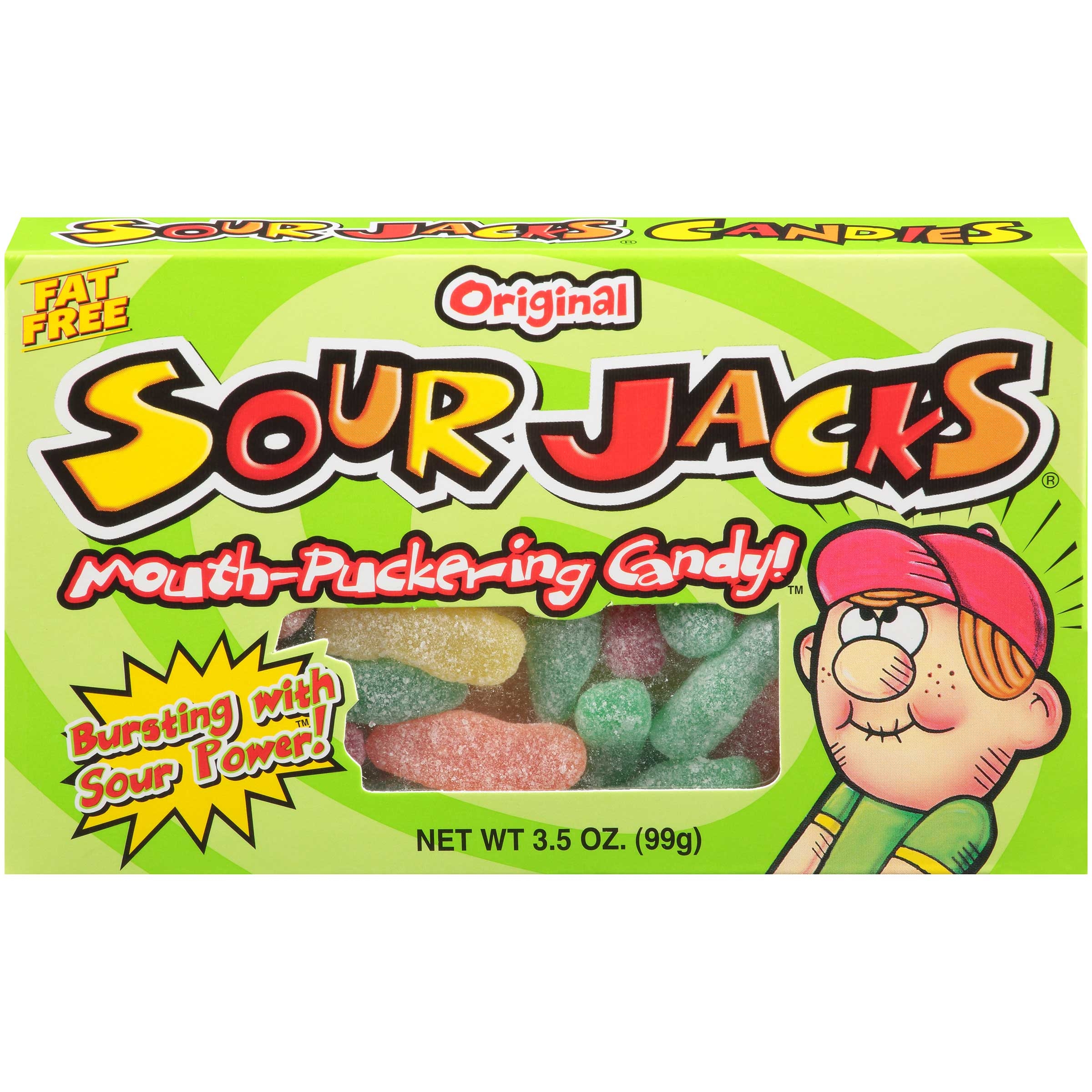 Sour Jacks Original Candy, 3.5 Ounce -- 48 per case.
