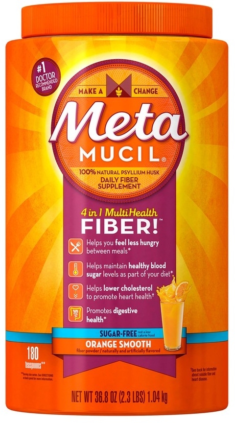 Metamucil Sugar Free Orange Smoothie Dietary Supplement, 23.3 Pound -- 8 per case.