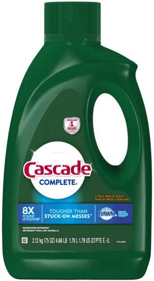 Cascade Complete Citrus Breeze Auto Dishwashing Gel, 4.68 Pound -- 6 per case.