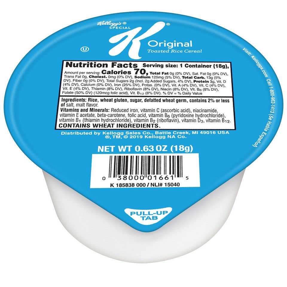 Cereal Special Key Simple Serve 96 Case 0.625 Ounce