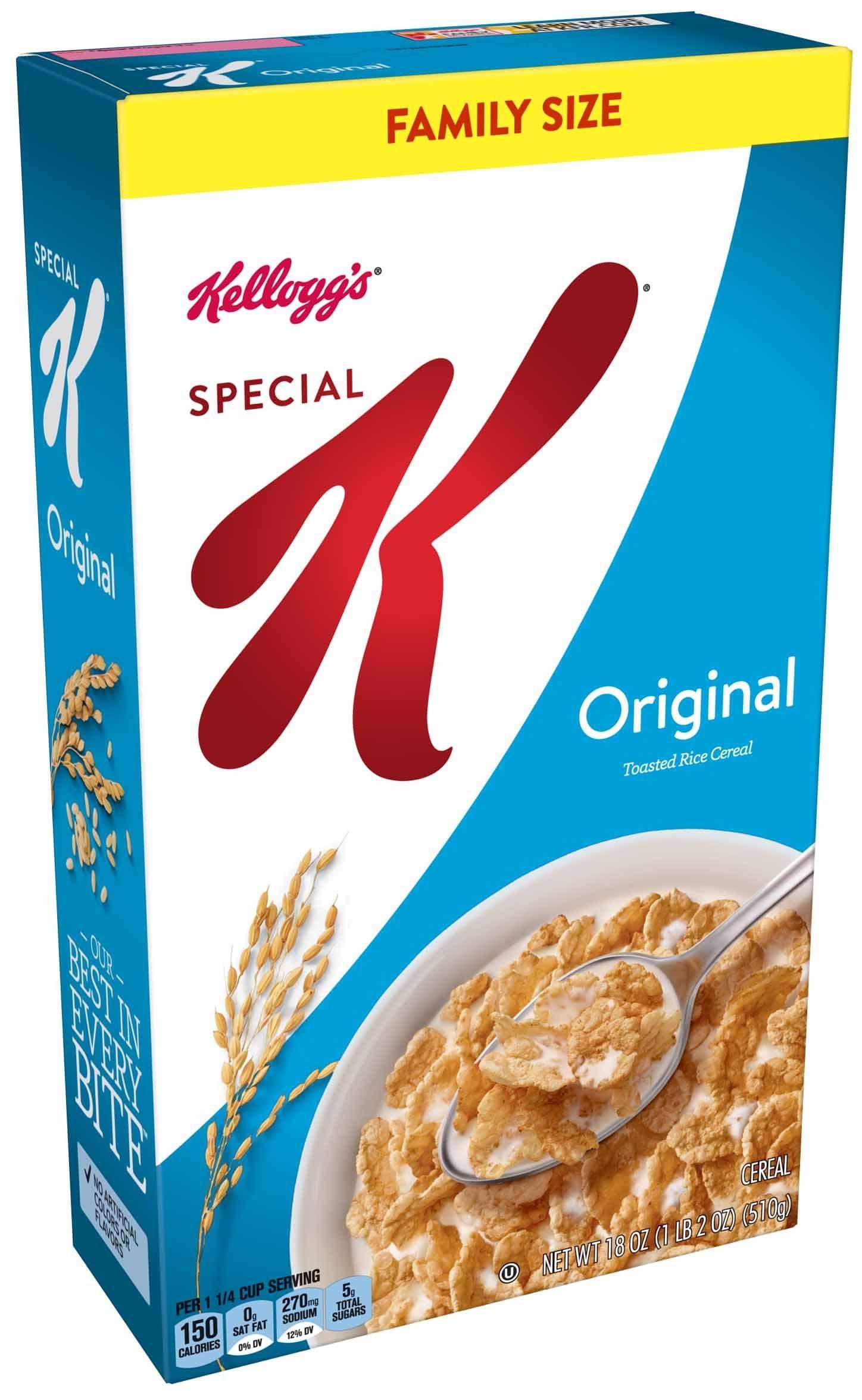 Kelloggs Original Special K Cereal, 18 Ounce -- 6 per case