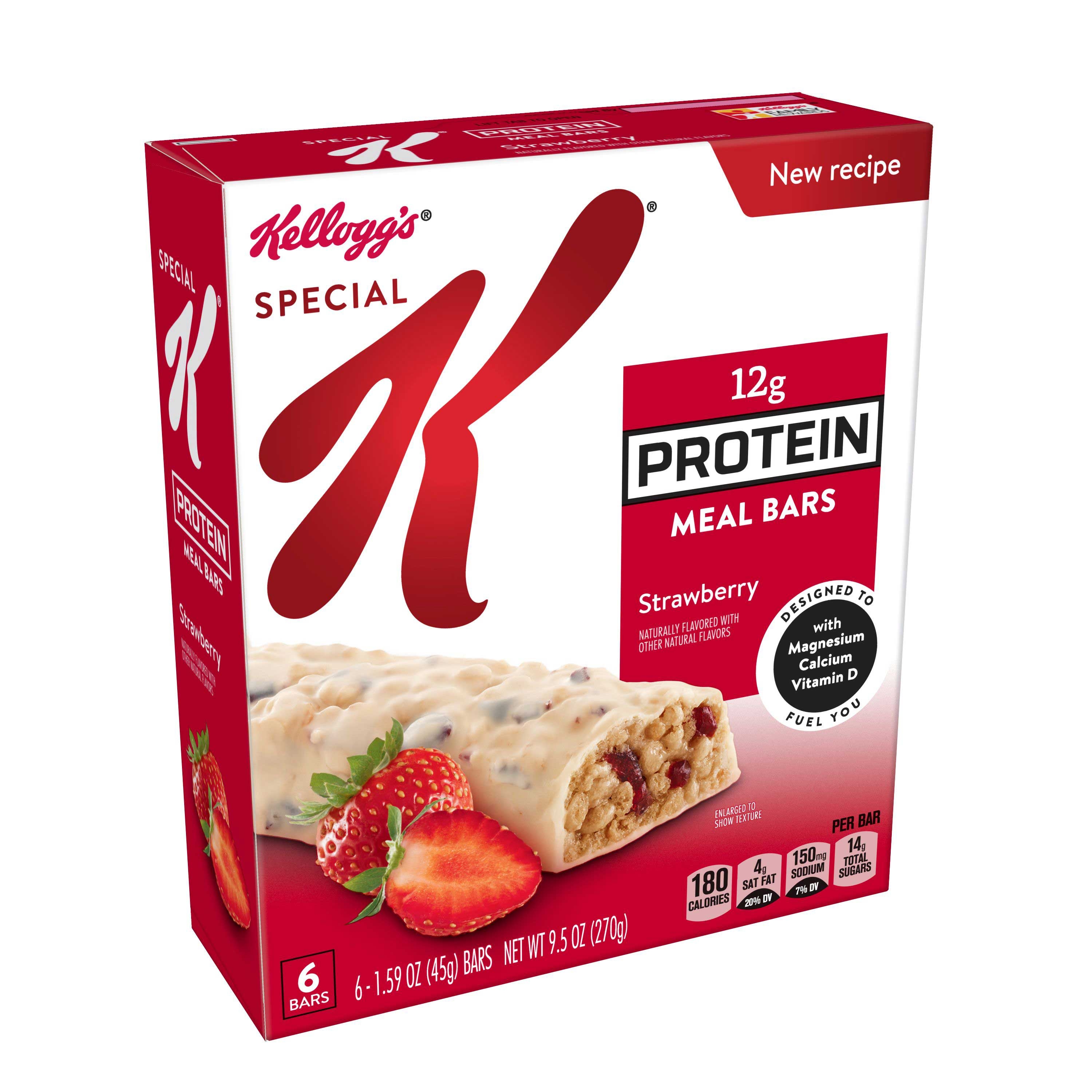 Special K Strawberry Protein Meal Bar, 9.5 Ounce -- 6 per case.