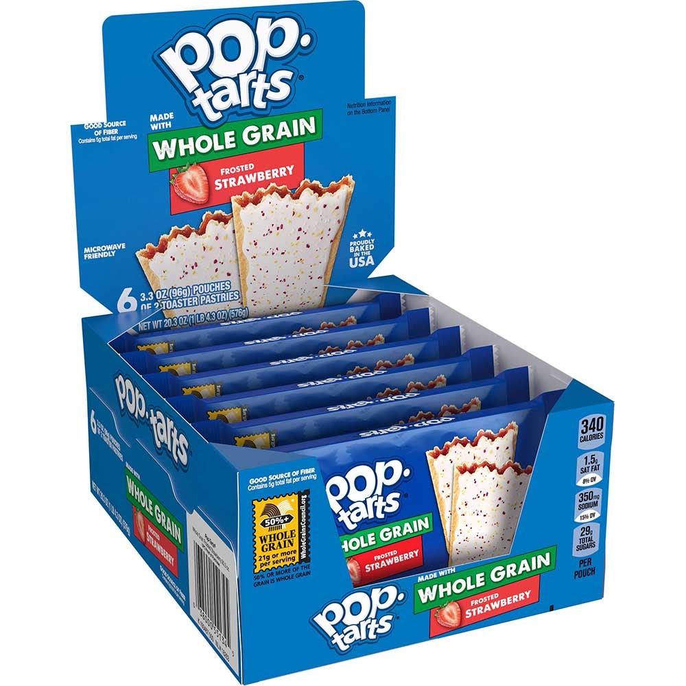 Pop Tarts Frosted Strawberry Toaster Pastry, 3.52 Ounce -- 72 per case.