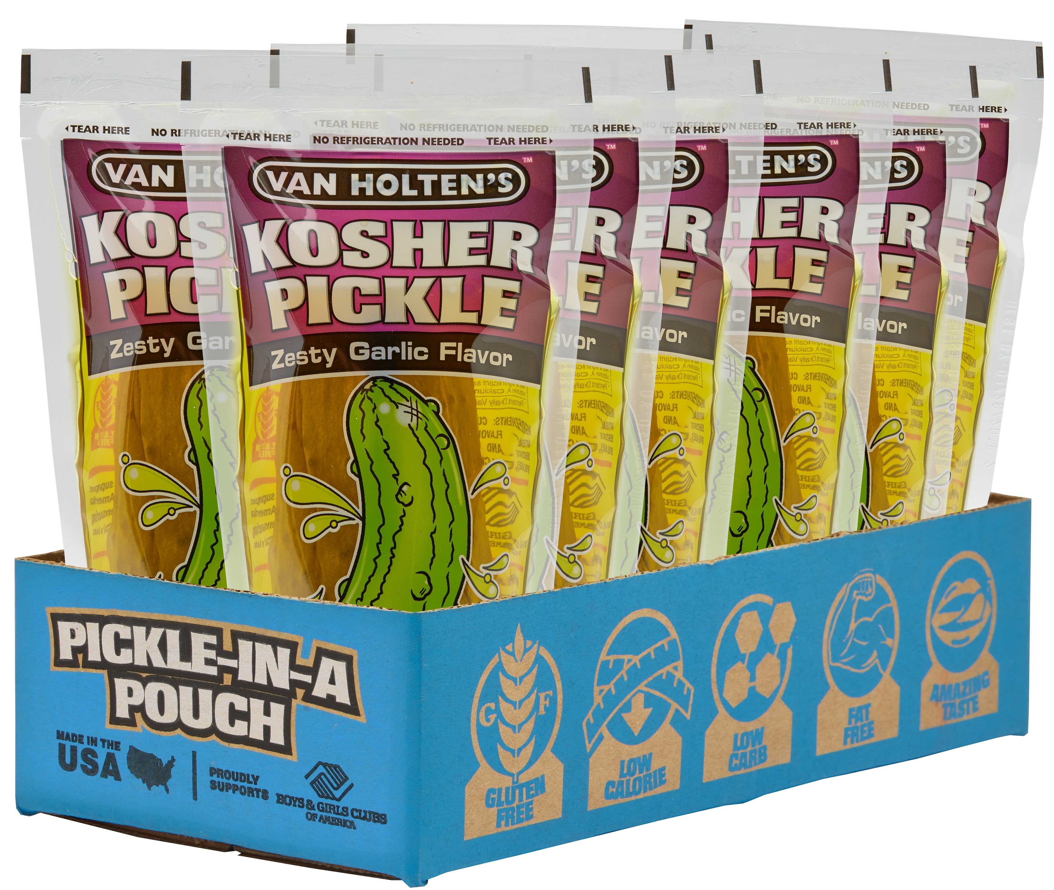 Van Holtens Jumbo Garlic Pickle -- 12 per case.