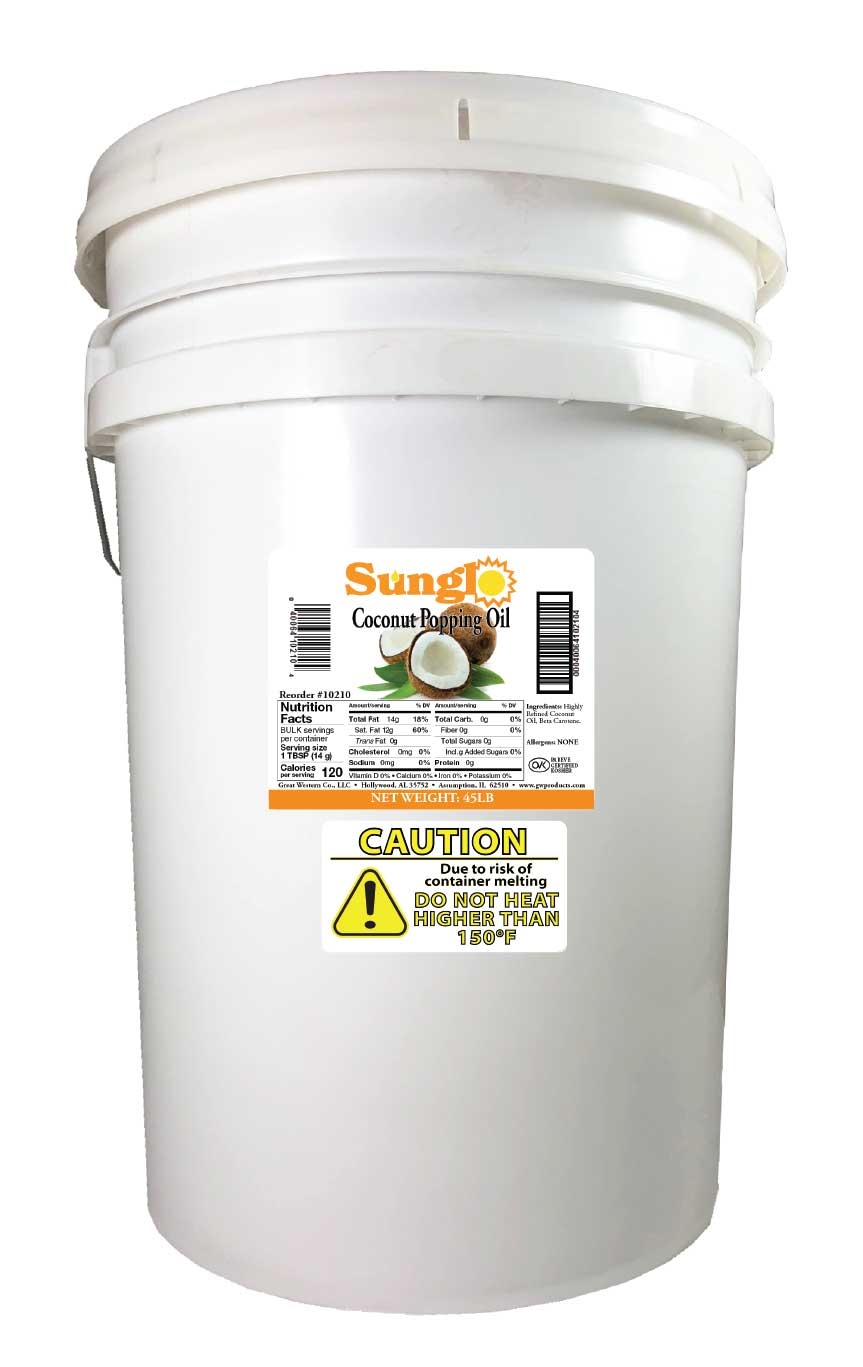 Peters Movie Time Coconut Popping Oil, 50 Pound.