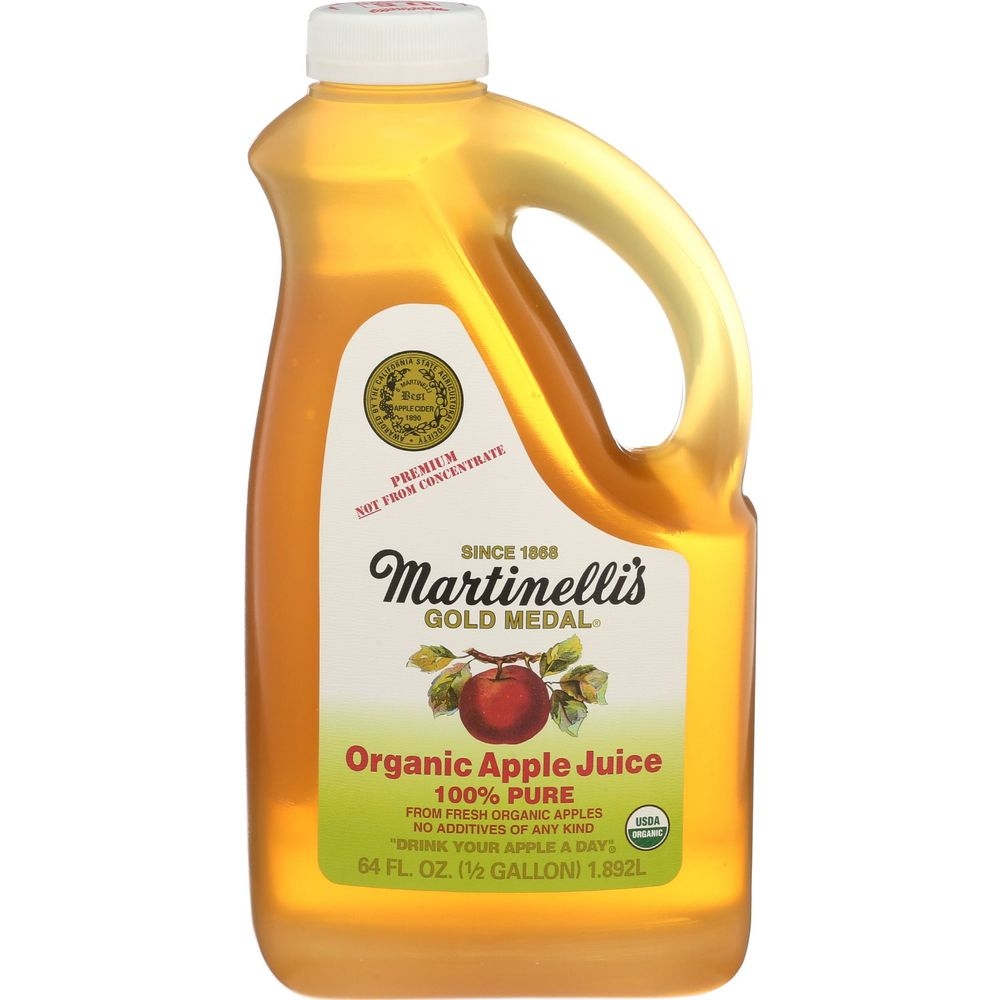 Martinellis Gold Medal Organic Apple Juice, 64 Fluid Ounce -- 6 per case