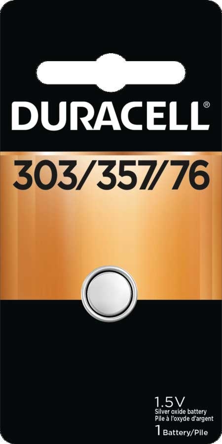 Duracell Type 303/357 Watch/Calculator Battery -- 36 per case