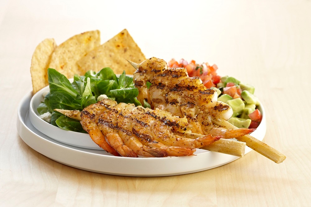 King and Prince Sugar Cane Skewered Shrimp, 10 Pound.