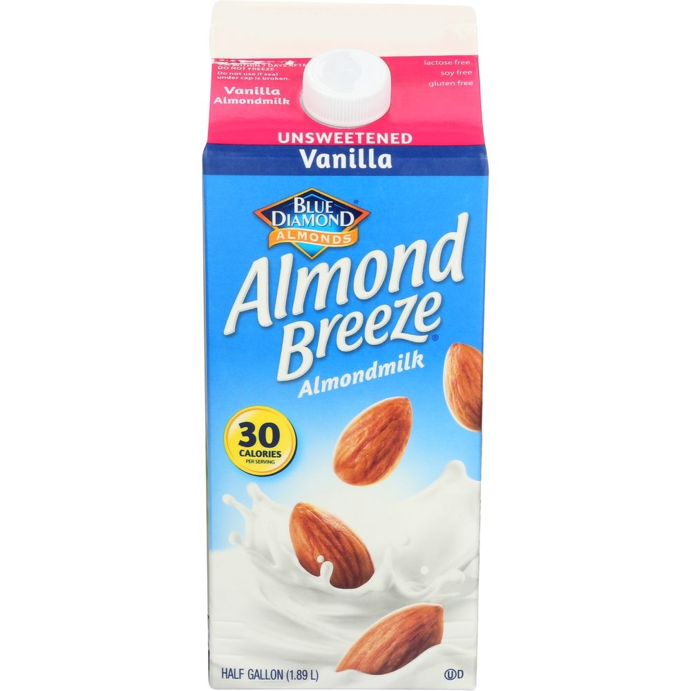Almond Breeze Vanilla Unsweetened Almond Milk, 64 Ounce -- 6 per case.