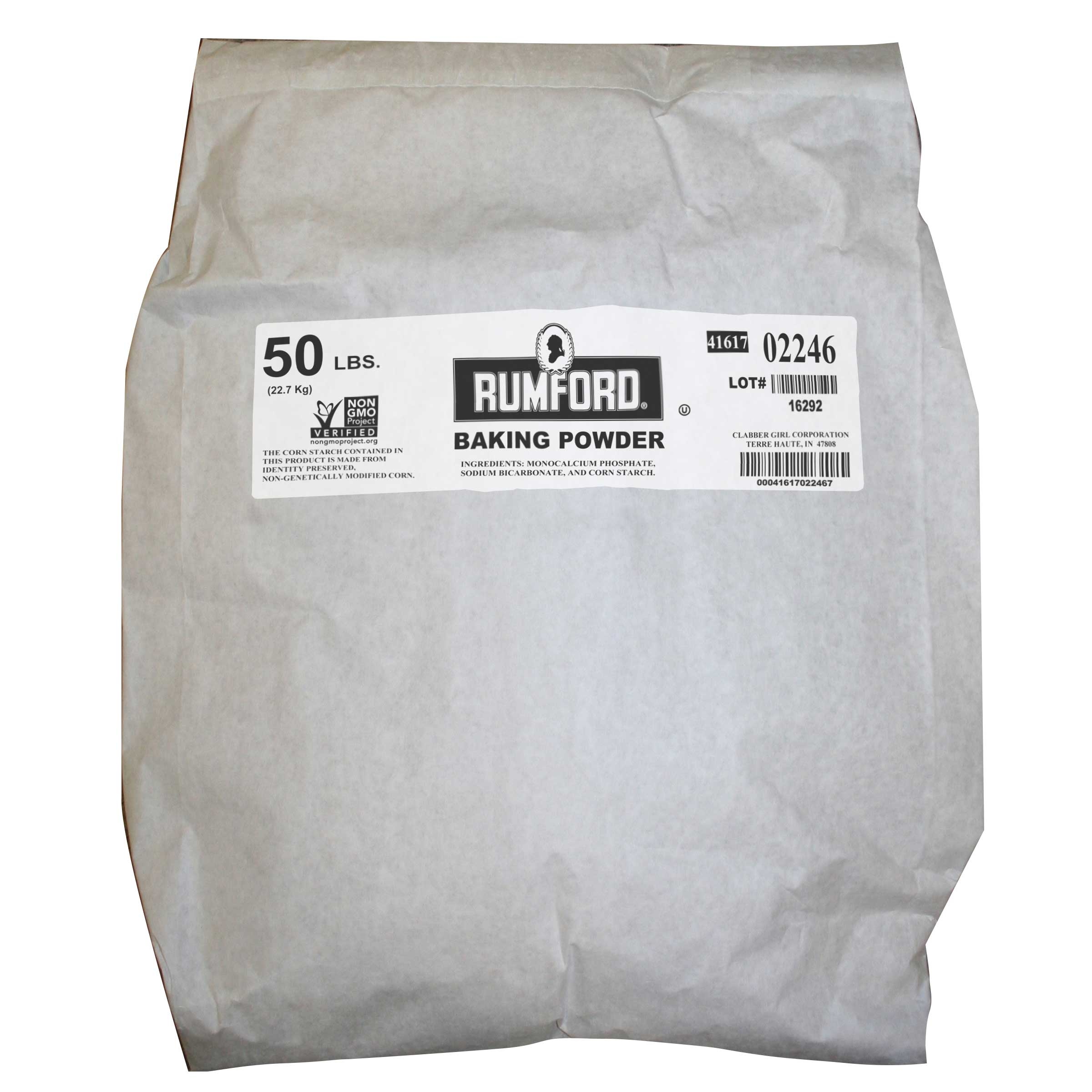 Rumford Baking Powder Bag, 50 Pounds -- 1 per case