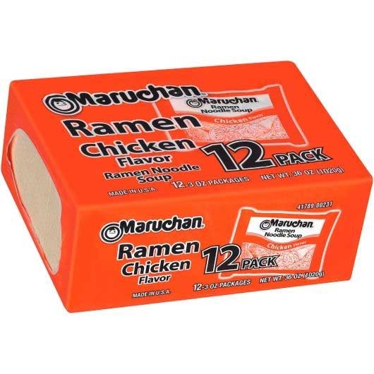 Maruchan Chicken Flavor Ramen Noodle Soup, 3 Ounce -- 12 per case