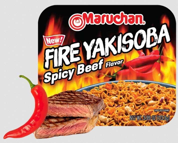 Maruchan Spicy Beef Flavor Fire Yakisoba, 3.99 Ounce -- 8 per case