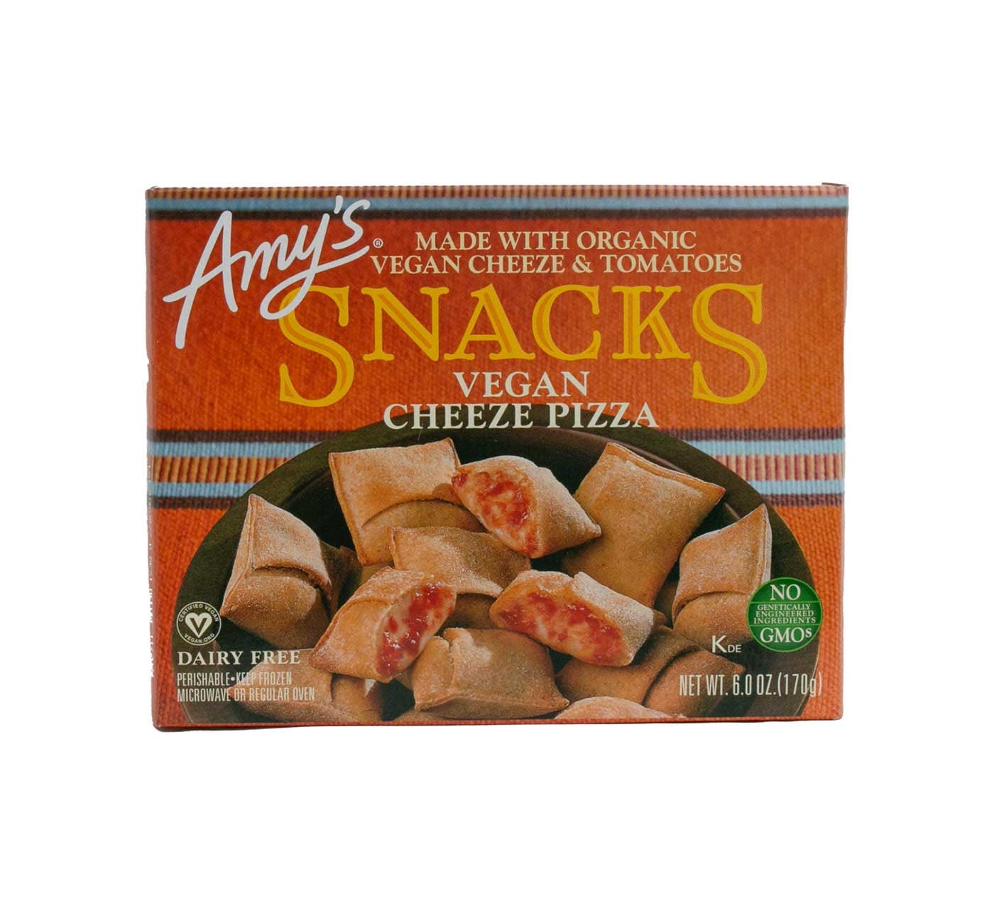 Amys Vegan Cheeze Pizza Snacks, 6 Ounce -- 12 per case