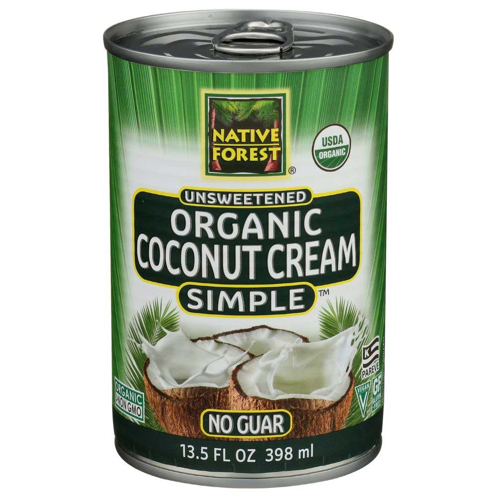 Native Forest Organic Simple No Sugar Unsweetened Coconut Cream, 13.5 Fluid Ounce -- 12 per case
