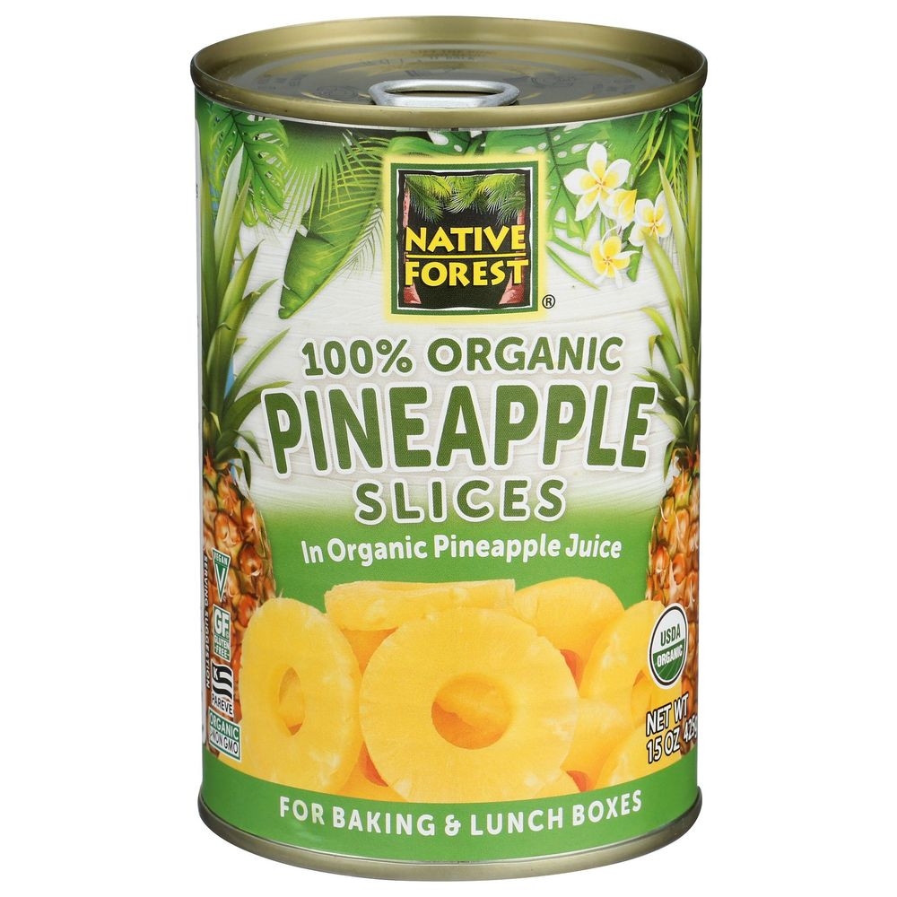 Native Forest Organic Pineapple Slices, 15 Ounce -- 6 per case