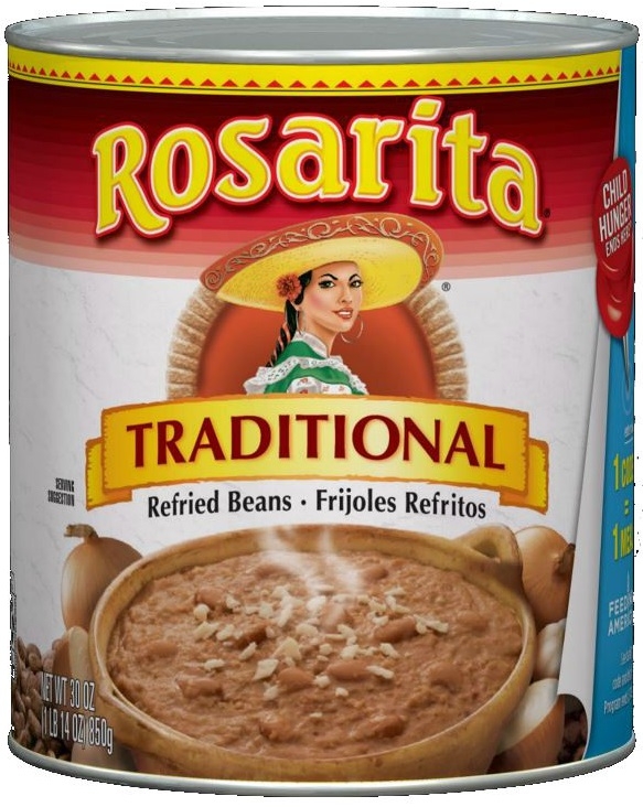 Rosarita Traditional Refried Beans, 30 Ounce Can -- 12 cans per case