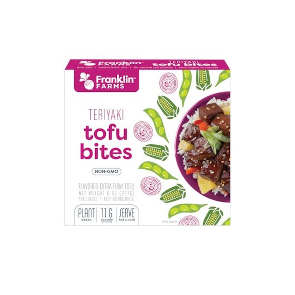 Franklin Farms Plant Based Teriyaki Tofu Bites, 8 Ounce -- 6 per case