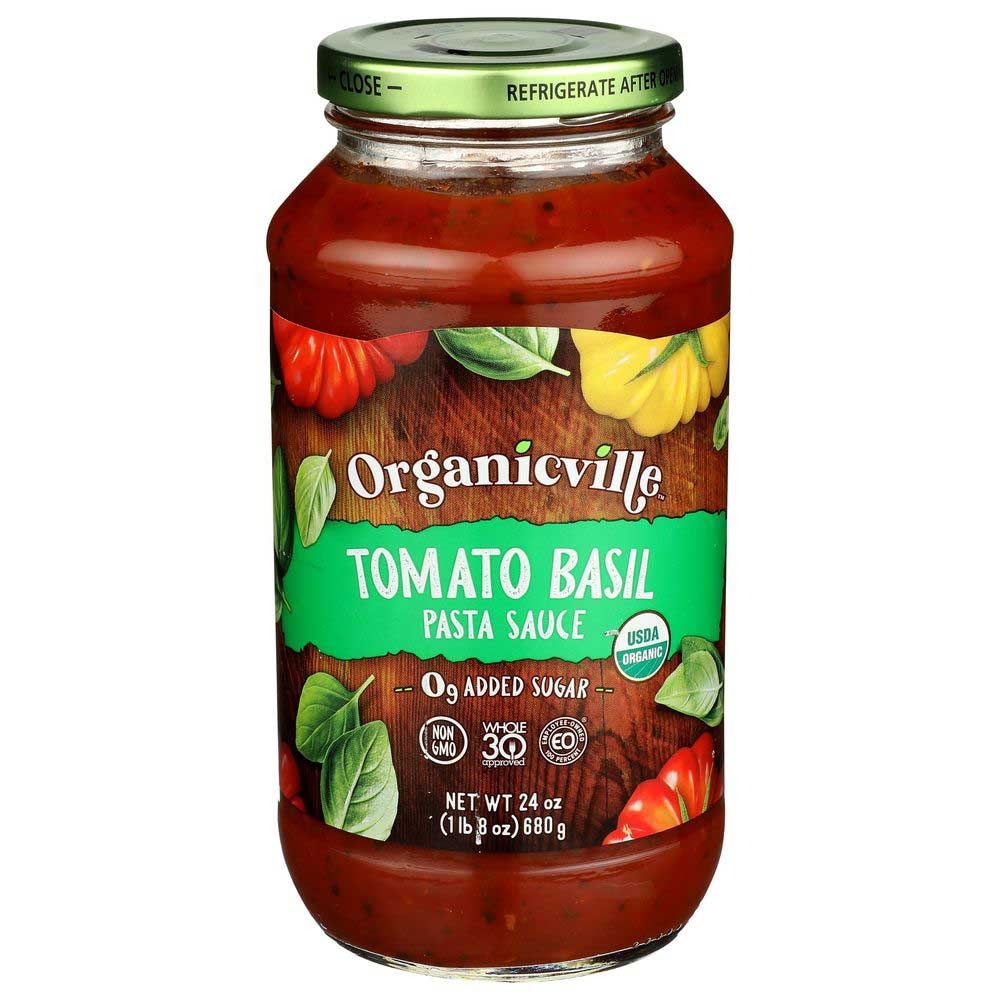 Organicville Organic Tomato Basil Pasta Sauce, 24 Ounce -- 6 per case
