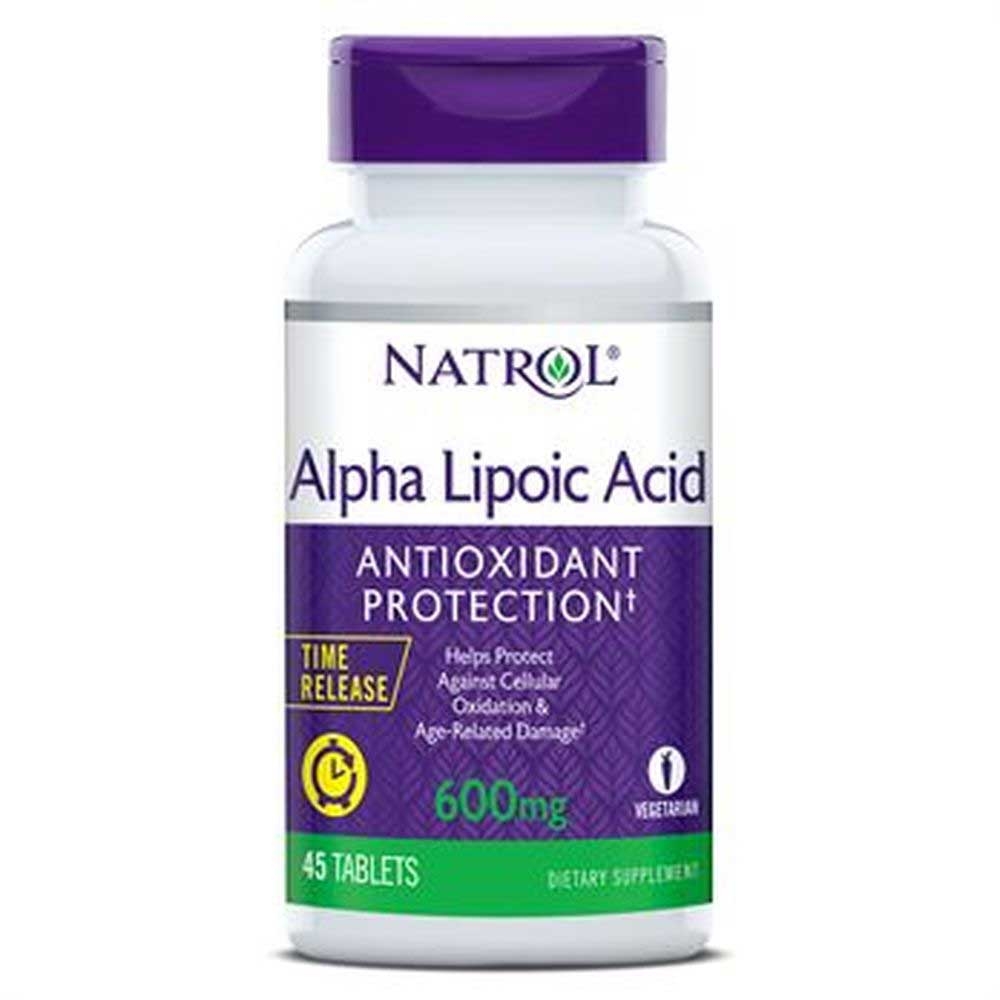 Natrol Alpha Lipoic Acid Antioxidant Protection 600 mg Time Release Tablet, 45 Tablets