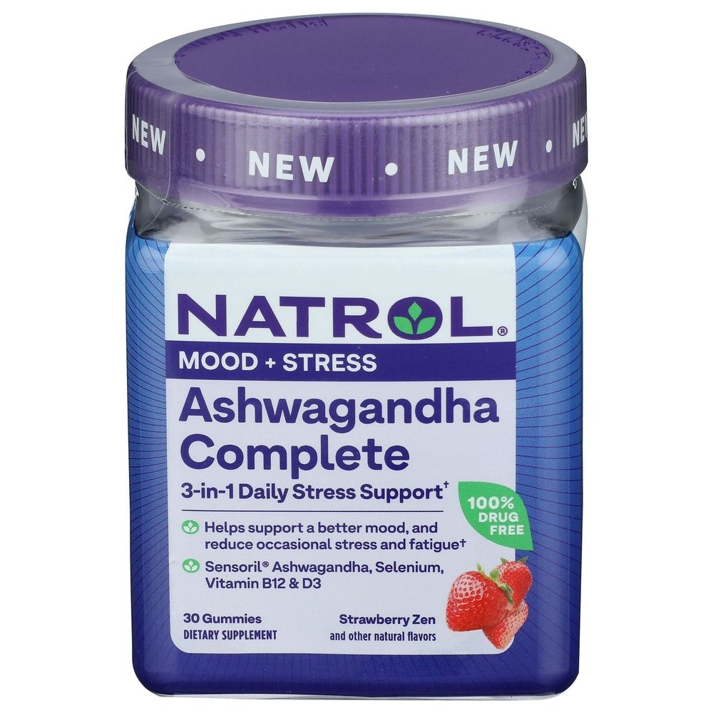 Natrol Strawberry Ashwagandha Complete Gummies, 30 count