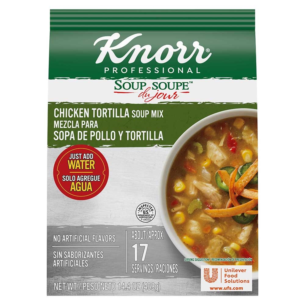 Single Knorr Professional Soup du Jour Chicken Tortilla Soup Mix, 14.4 Ounce