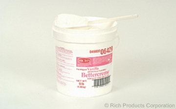 Rich Bettercreme Pre Whipped Vanilla Icing and Filling, 9 Pound.