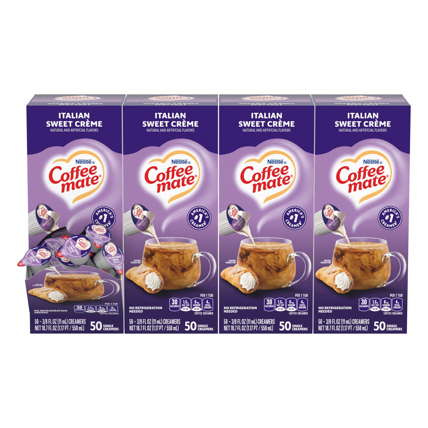 Nestle Coffee Mate Italian Sweet Creme Coffee Creamer, 0.32 Ounce -- 4 per case.