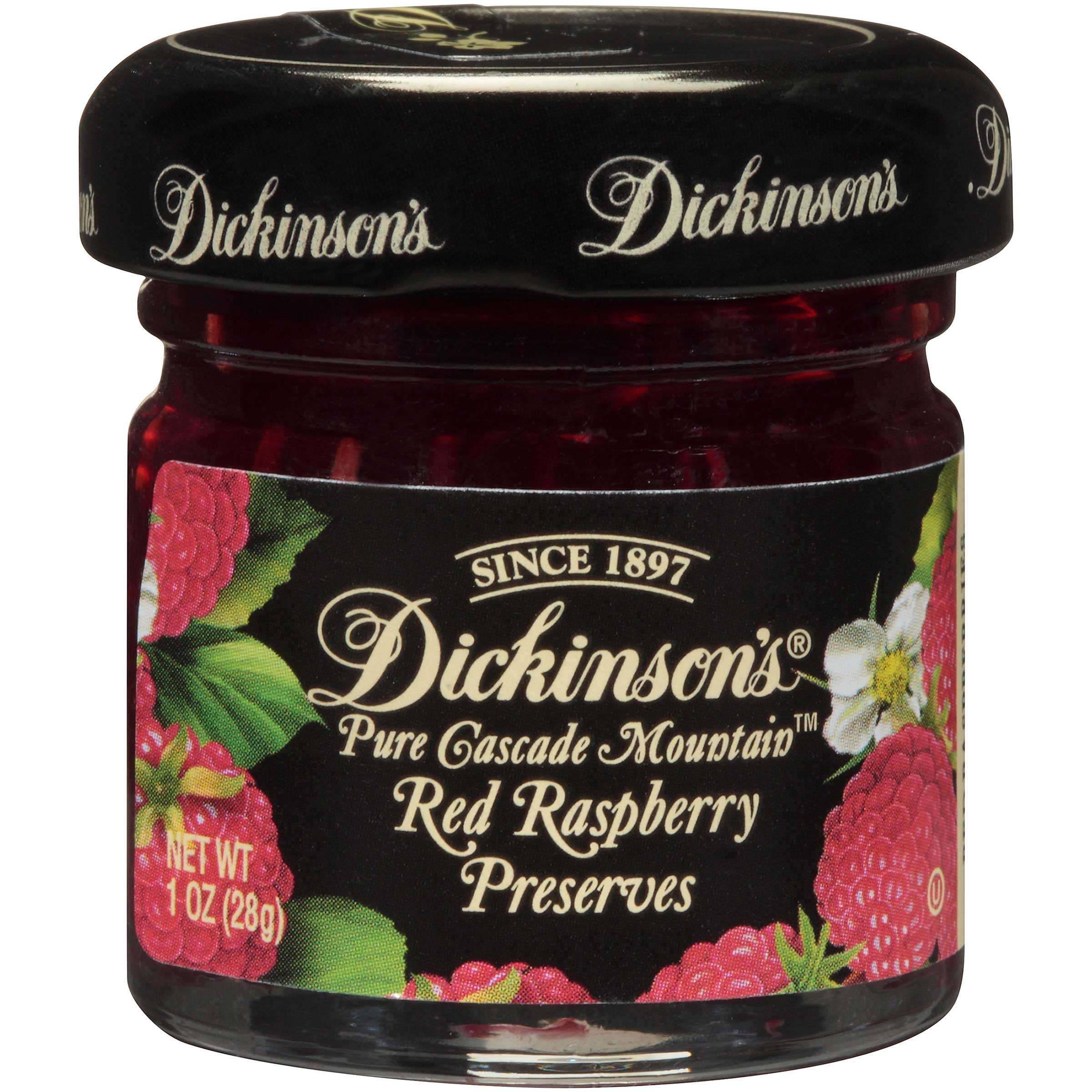 Dickinson Red Raspberry Preserves, 1 Ounce -- 72 per case.