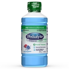 Pedialyte AdvancedCare Blue Raspberry Oral Electrolyte Solution, 1 Liter -- 8 per case.